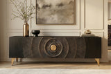 TV-Board GOLDEN SUNSET 180cm 3D Mangoholz schwarz
