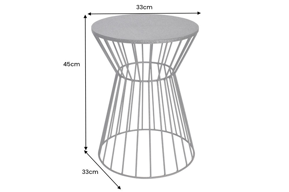 Beistelltisch VARIATION 45cm Metall pulverbeschichtet schwarz