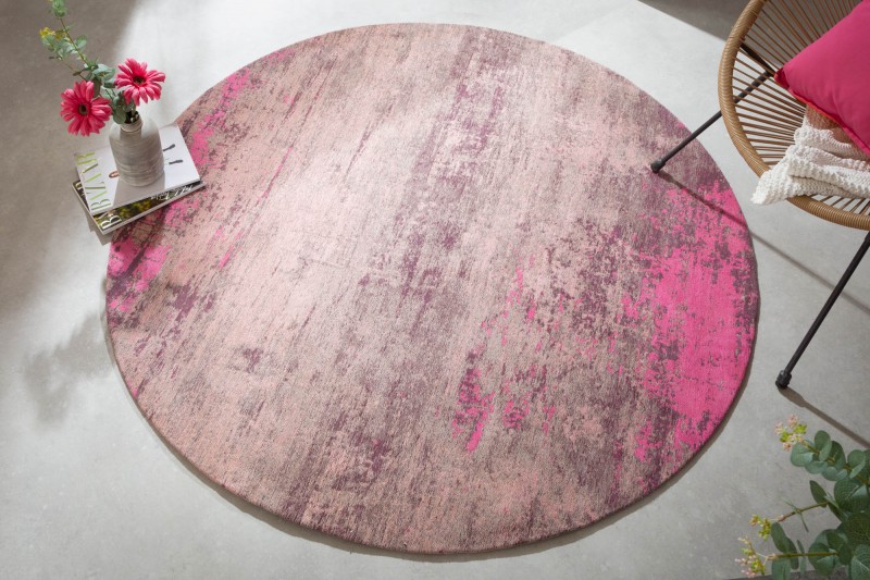 Teppich Modern Art 150cm 41261 pink/ beige rund -8520