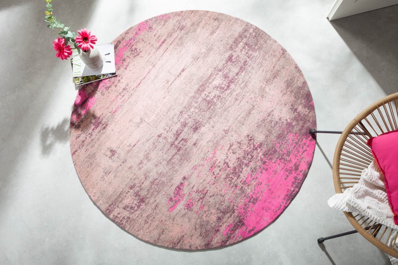 rund beige Teppich pink/ -8520 Art 150cm 41261 Modern