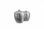 Vase Oriental 2er Set silber/ 40102 