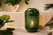 Windlicht Candlelight 30cm grün/ 43829 